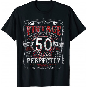 Vintage 50th Birthday 1971 Limited Edition Born In 1971 Gift T-Shirt