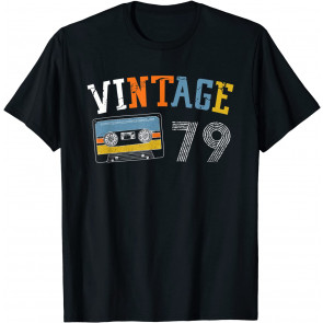 Vintage 79 40 Years Old 40th Birthday 70s Cassette Gift T-Shirt