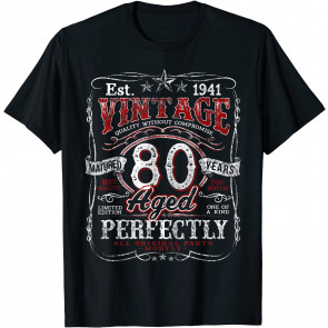 Vintage 80th Birthday 1941 Limited Edition Born In 1941 Gift T-Shirt