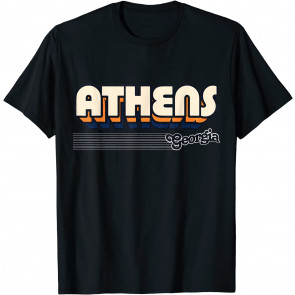 Vintage Athens, Georgia Design - Retro Stripes T-Shirt