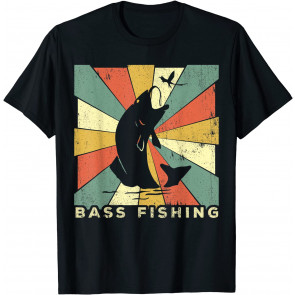 Vintage Bass Fishing Sport Retro T-Shirt