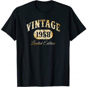 Vintage Born In 1958 Limited Edition 64th Birthday T-Shirt