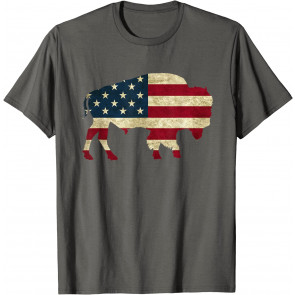 Vintage Buffalo American Flag T T-Shirt