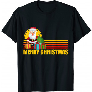 Vintage Christmas Santa Claus Gifts Boys Kids Xmas T-Shirt