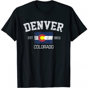 Vintage Denver Colorado Est. 1858 Souvenir Gift T-Shirt