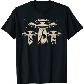 Vintage Dinosaur Alien Abduction T-Shirt