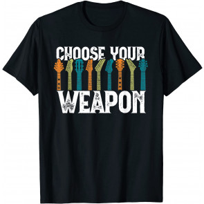 Vintage Electric Guitar Player Choose Your Weapon Guitarist T-Shirt
