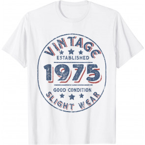 Vintage Established 1975 46th Birthday Party Retro Men T-Shirt