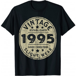 Vintage Established 1995 26th Birthday Party Retro Men T-Shirt