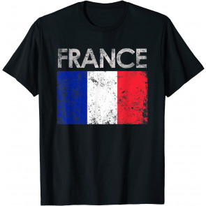 Vintage France French Flag Pride Gift T-Shirt