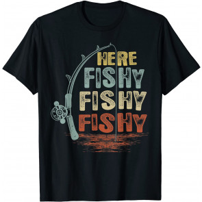 Vintage Here-Fishy  T-Shirt