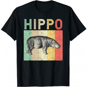 Vintage Hippo Hippopotamus Cute Animal Lover Gift T-Shirt