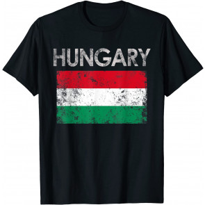Vintage Hungary Hungarian Flag Pride Gift T-Shirt