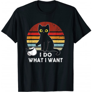 Vintage I Do What I Want, Cat Love-r Dad Mom Boy Girl T-Shirt