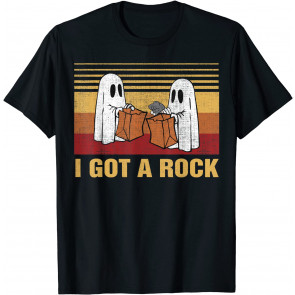 Vintage I Got A Rock Halloween Ghost Spooky Fan Spooky Vibes T-Shirt
