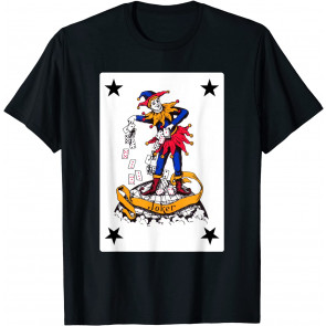 Vintage Joker Playing Card Retro Clown Group Costume T-Shirt