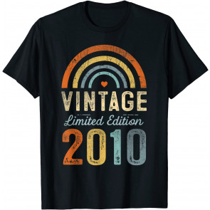 Vintage Limited Edition 2010 Rainbow 11th Birthday Born 2010 T-Shirt