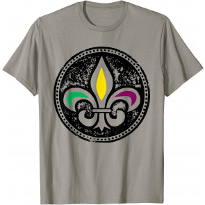 Vintage Mardi Gras Fleur De Lis Carnival Fat Tuesday T-Shirt