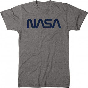 Vintage NASA Navy Worm Logo Men's Tri-Blend T-Shirt