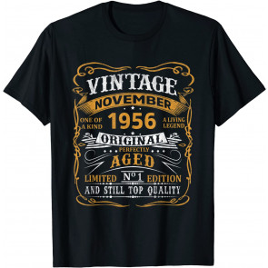 Vintage November 1956 Limited Edition 65 Years Old Men Women T-Shirt