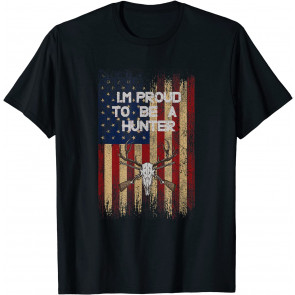 Vintage Patriotic American Flag Deer T-Shirt