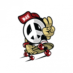 Vintage Peace Skateboarder Tshirt