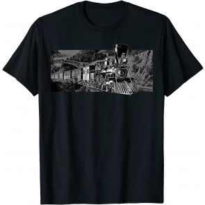 Vintage Railroad Locomotive Train T-Shirt
