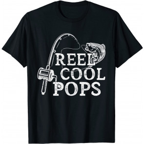 Vintage Reel Cool Pops Fishing Gift For Dad Or Grandpa T-Shirt