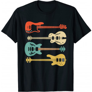 Vintage Retro Bass Guitar T-Shirt