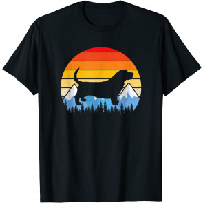 Vintage Retro Basset Hound T-Shirt