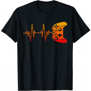 Vintage Retro Gamer Heartbeat  T-Shirt