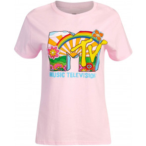 Vintage Retro Music Television Logo Cotton T-Shirt