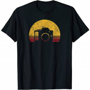 Vintage Retro Sunset Camera Photographer Gift T-Shirt