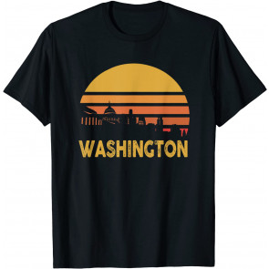 Vintage Retro Washington DC Skyline July 4th Independence T-Shirt