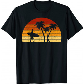 Vintage Sunset Surfing Gift For Surfers T-Shirt