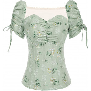 Vintage Sweetheart Neck Tops Victorian T-Shirt