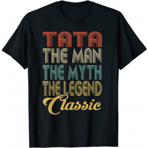 Vintage Tata The Man Myth Legend Grandpa Gift Retro T-Shirt