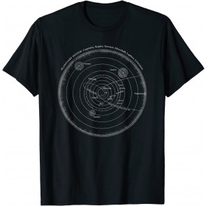 Vintage Universe Orbit Space Sky Map Cool Astronomy T-Shirt