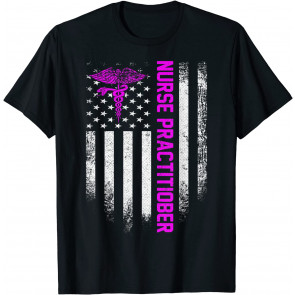 Vintage USA Nurse Practitioner American Flag Patriotic Gift T-Shirt
