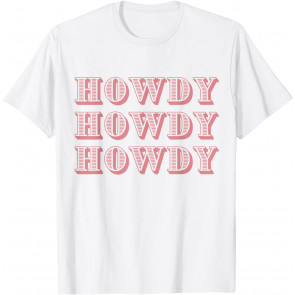 Vintage White Howdy Rodeo Western Country Southern Cowgirl T-Shirt