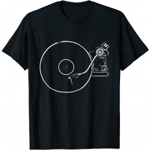 Vinyl Record Player Sketch Drawing T-Shirt