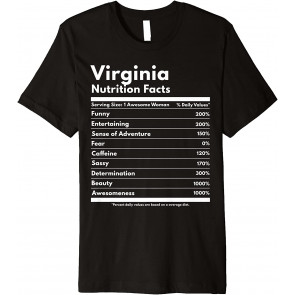 Virginia Nutrition Facts T-Shirt