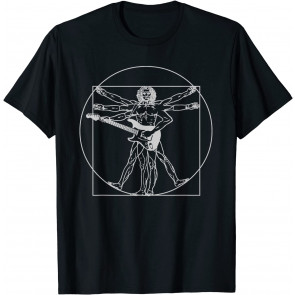 Vitruvian Man Guitar  T-Shirt