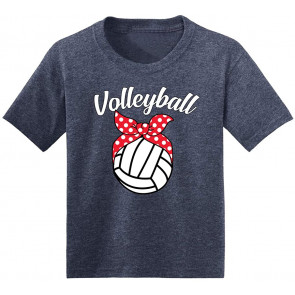 Volleyball Cute Bow Ribbon Ball Sports Girls T-Shirt