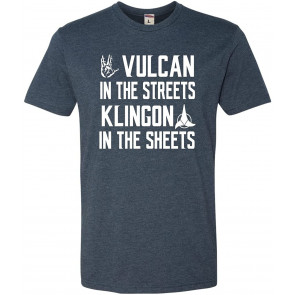 Vulcan In The Streets Klingon In The Sheets Deluxe T-Shirt