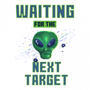 Waiting For The Next Target Alien Retro Tshirt
