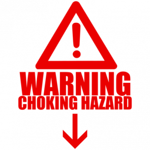 Warning Choking Hazard Below Shirt