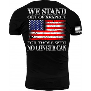 We Stand Out Of Respect American Flag Athletic Fit T-Shirt
