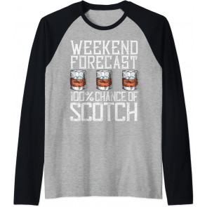 Weekend Forecast 100% Chance Of Scotch Drinking T-Shirt