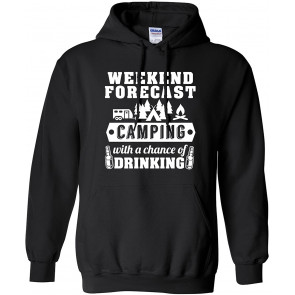 Weekend Forecast Camping With A Chance Of Drinking T-Shirt
